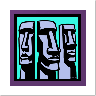 Easter Island Heads - Pop Art Posters and Art
